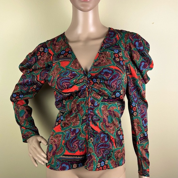 NEW VERONICA BEARD PAISLEY PRINT TOP - Picture 2 of 11